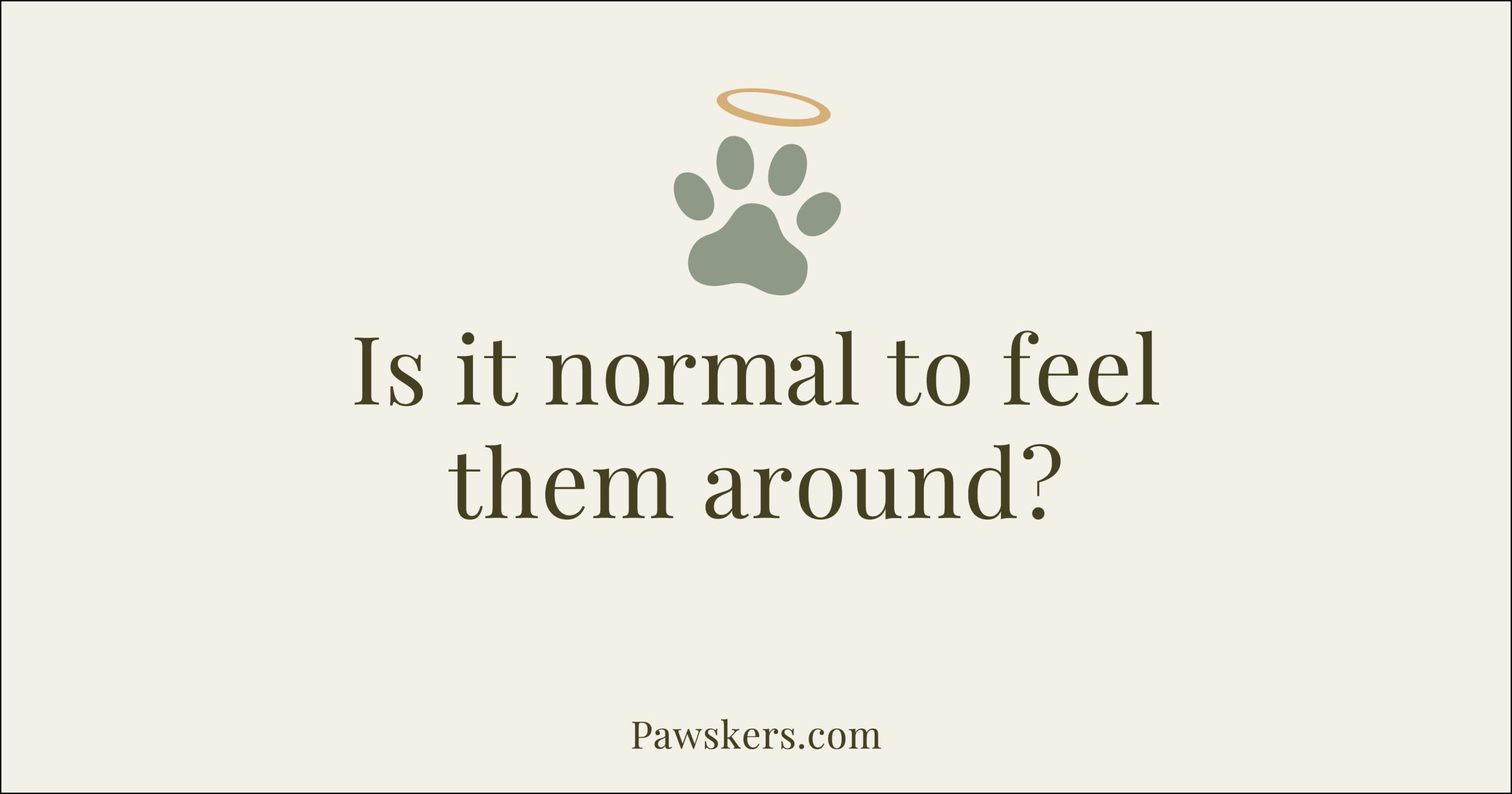 Beige Pawskers cover image with headline “Is it normal to feel them around?”