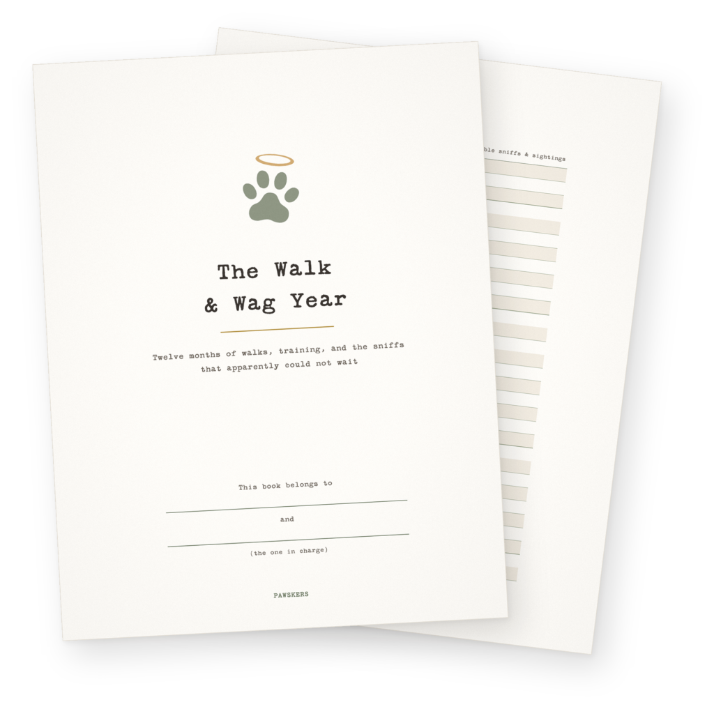 The Walk & Wag Year printable dog walk journal.